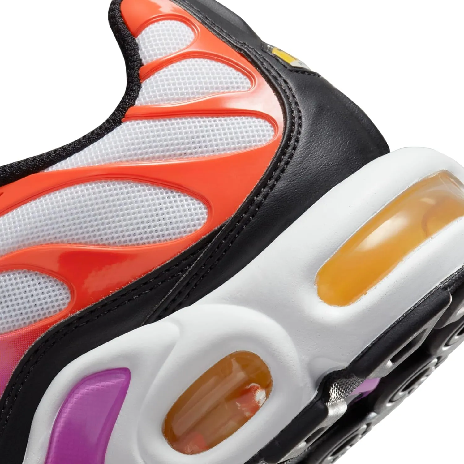 Nike Air Max Plus Women's Shoes (DZ3671-100, White/Black/Picante RED/Citron Pulse)