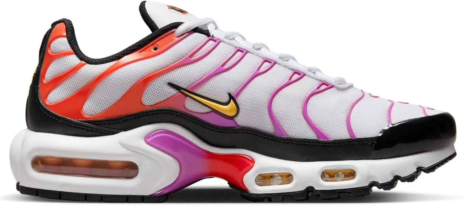 Nike Air Max Plus Women's Shoes (DZ3671-100, White/Black/Picante RED/Citron Pulse)