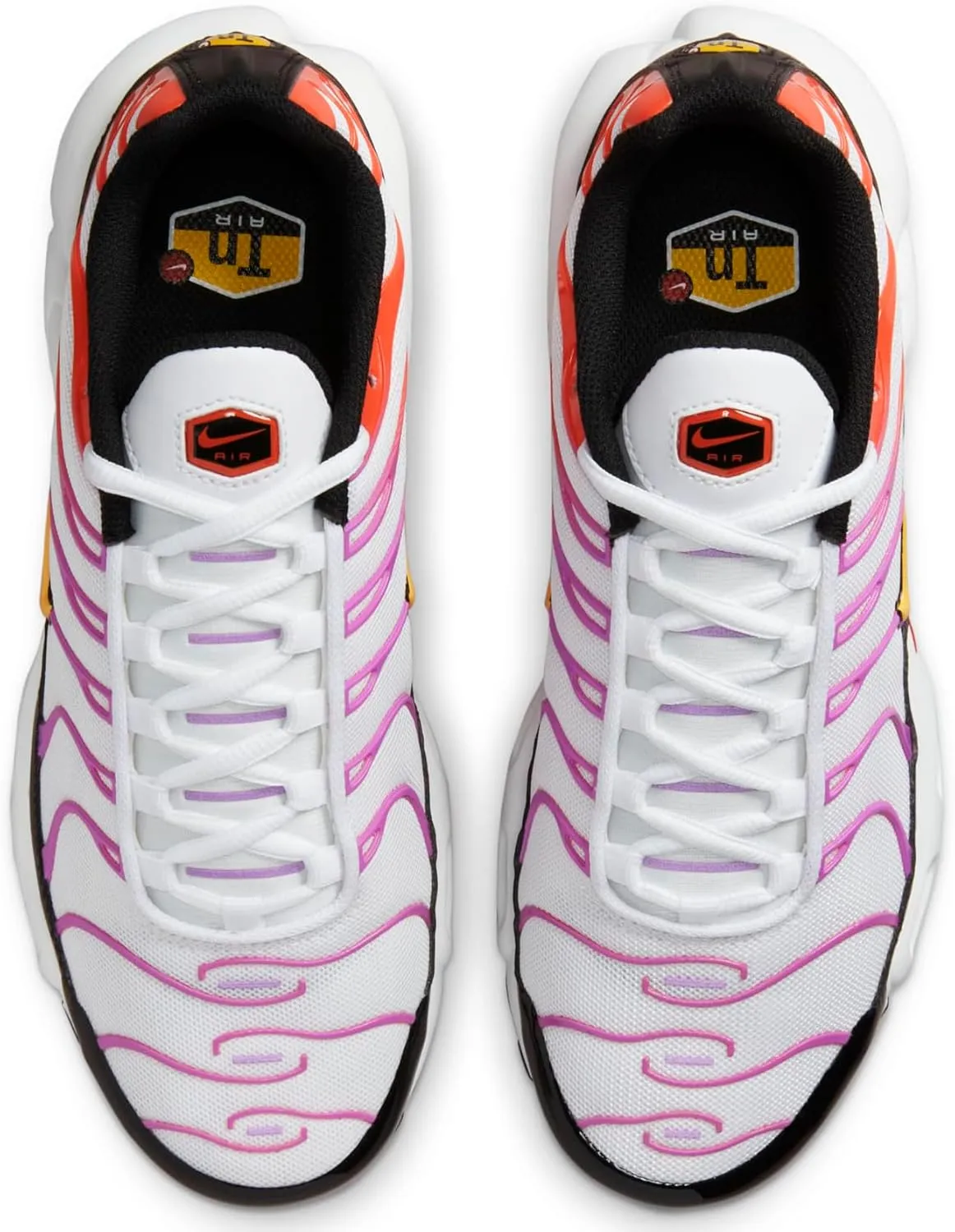 Nike Air Max Plus Women's Shoes (DZ3671-100, White/Black/Picante RED/Citron Pulse)