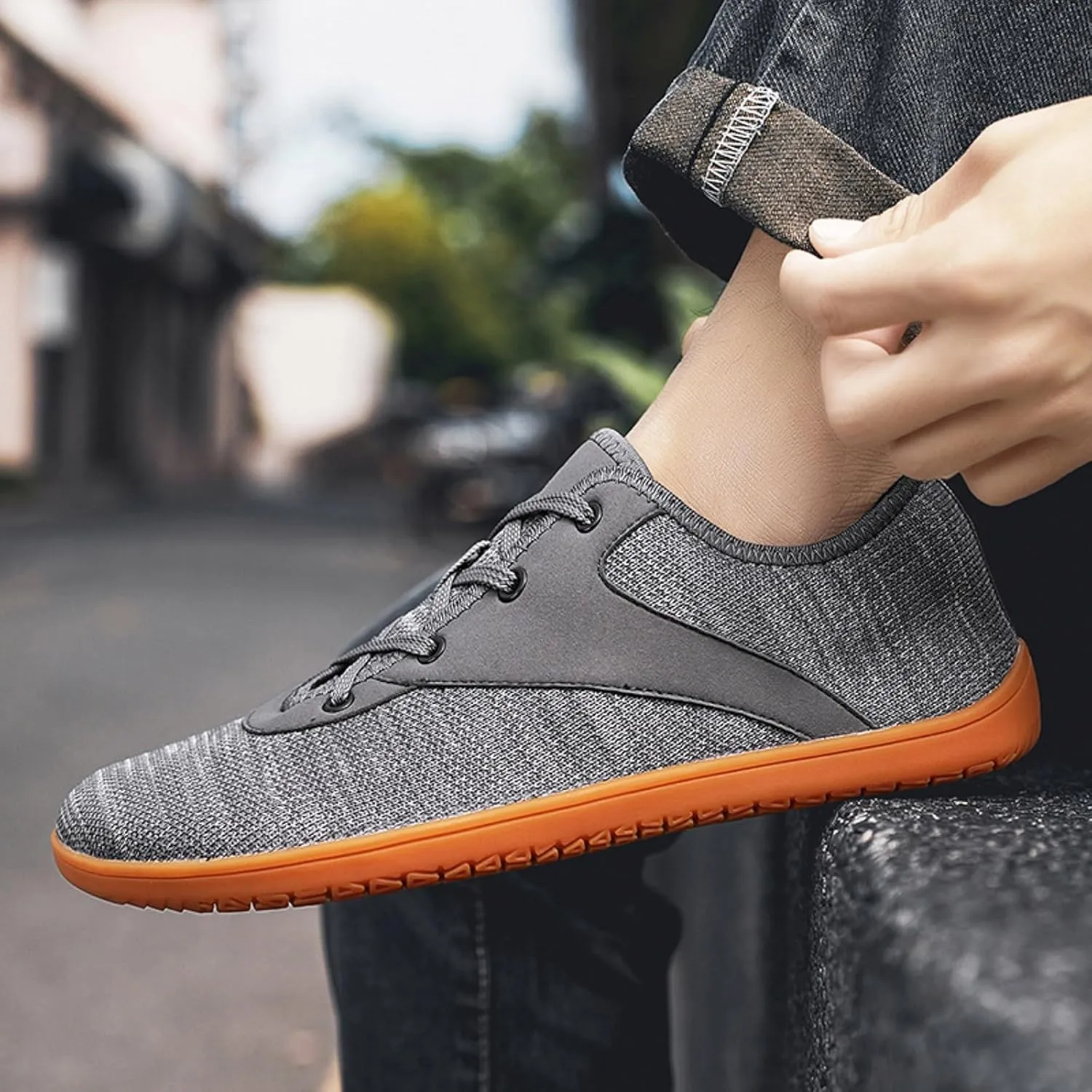 Non Slip Work Sport Shoes for Men Comfortable Breathable Lightweight Tennis Shoe Arch Support Plantar Fasciitis