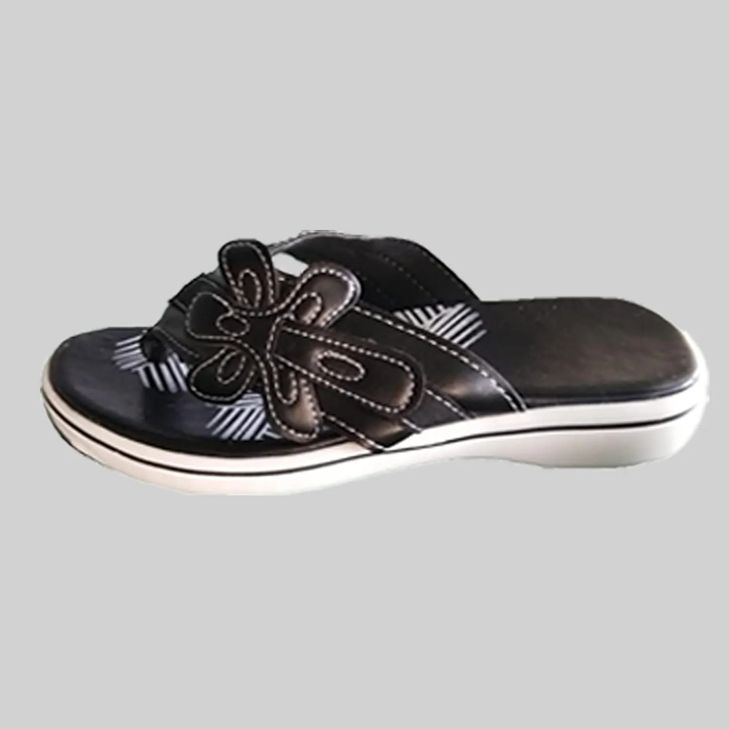 oiangi Womens Flower Flip Flop Sandals,Fashion Casual Comfort Thong Sandals Non-Slip Slippers for Beach