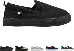 Oomphies Rascal Boys Slip-On Shoes, Comfortable Canvas Toddler Sneakers, Easy Pull-On, Durable & Breathable