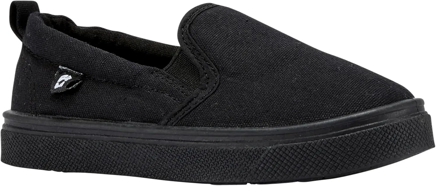 Oomphies Rascal Boys Slip-On Shoes, Comfortable Canvas Toddler Sneakers, Easy Pull-On, Durable & Breathable