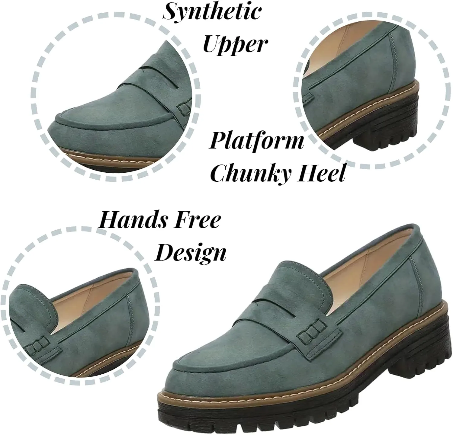Orthopedic Shoes for Women Platform Loafers Comfort Orthopedic Shoes Womens Round Toe Walking Shoe, Slip On Shoes