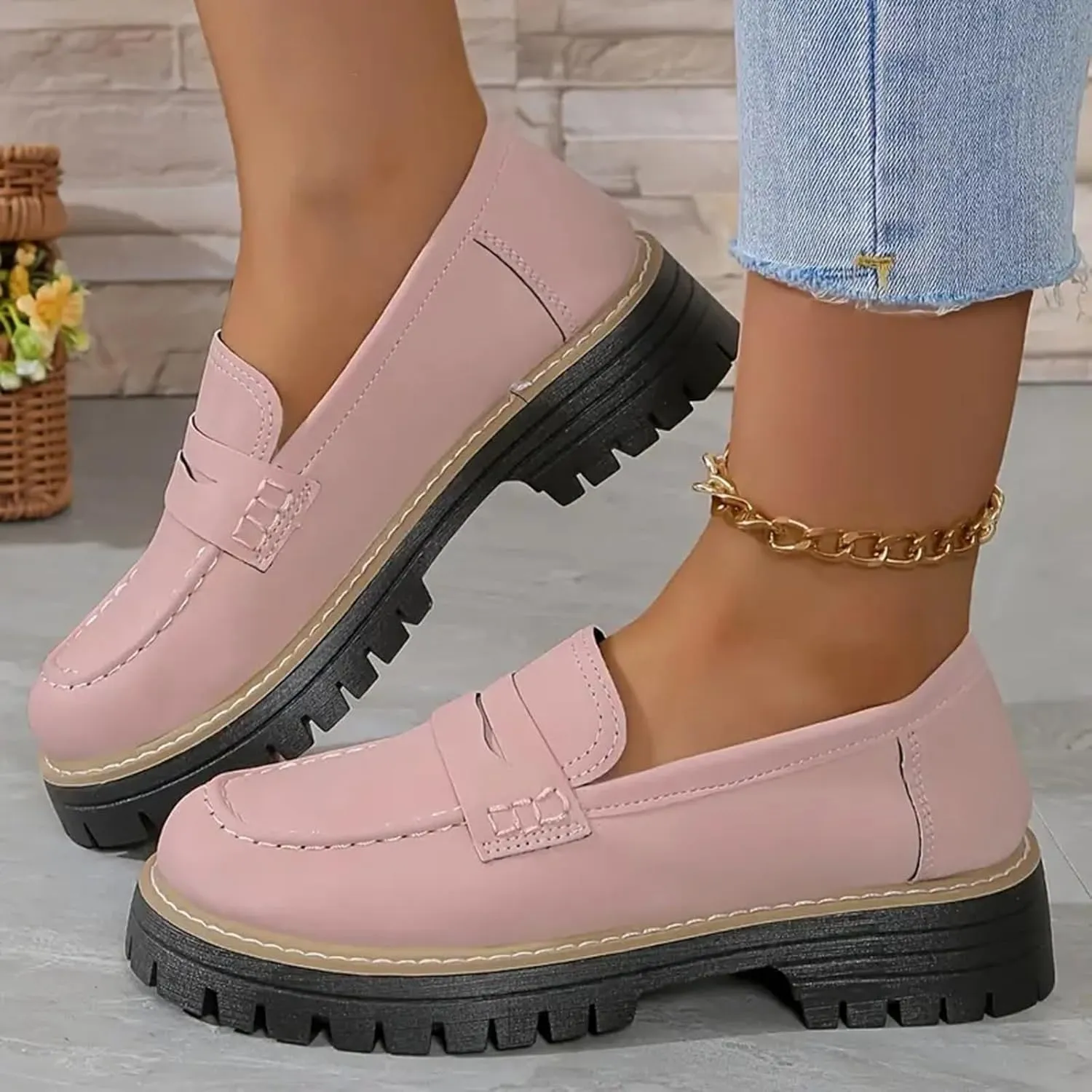 Orthoture-Orthopedic Platform Loafers Orthoture Womens Shoes Loafer, Lug Sole Loafers, Slip On Comfort Casual Fashion