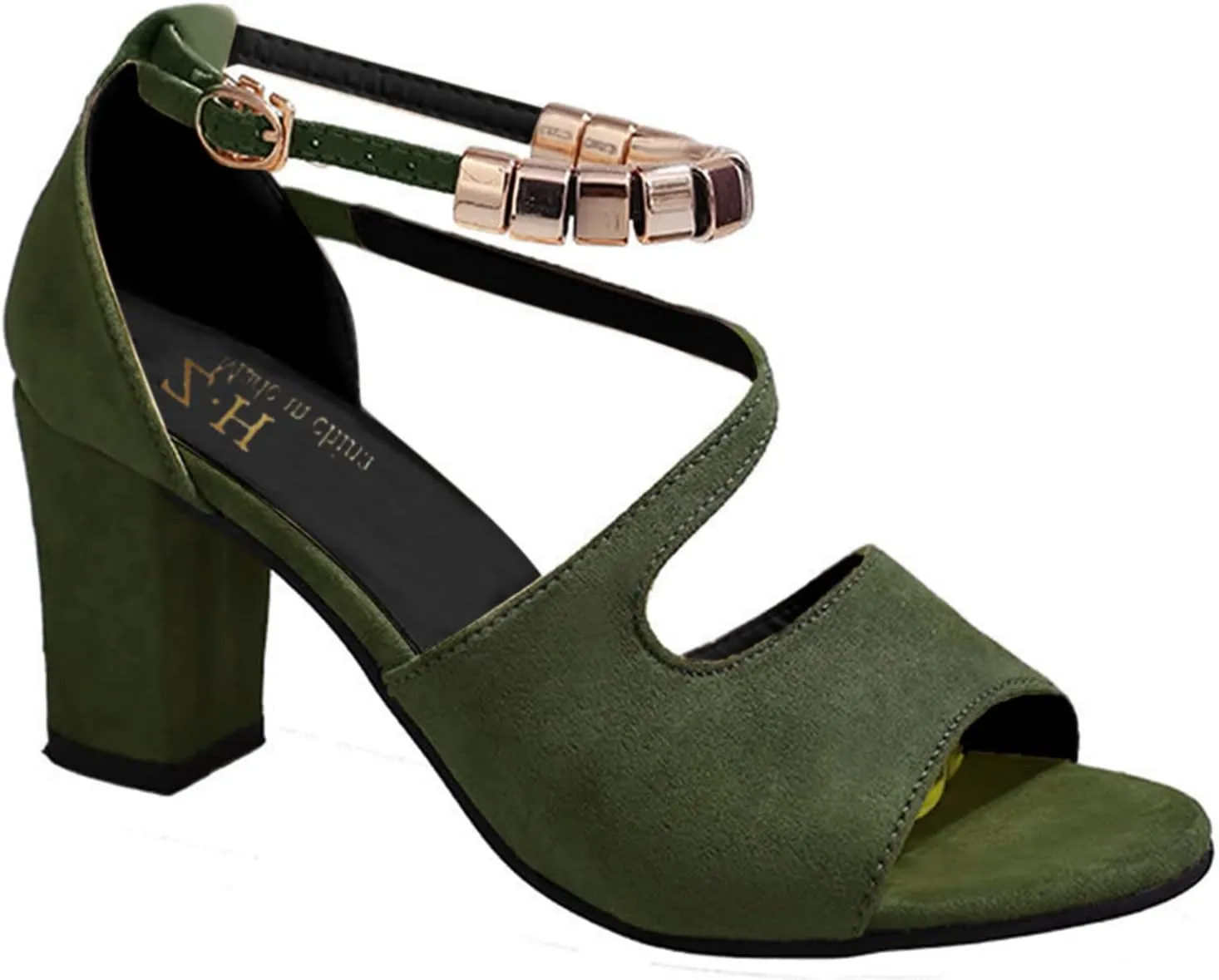 Peep Toe Spring Heeled Sandals for Women 2025 Buckle Ankle Strap Dressy Chunky Heel Fashion Summer Strappy Trendy Y2K