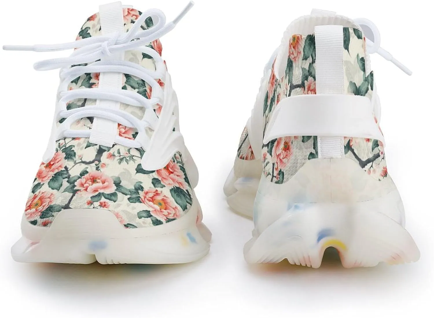 Peony Flowers Men's Running Shoes Lightweight Walking Shoe Breathable Sneaker