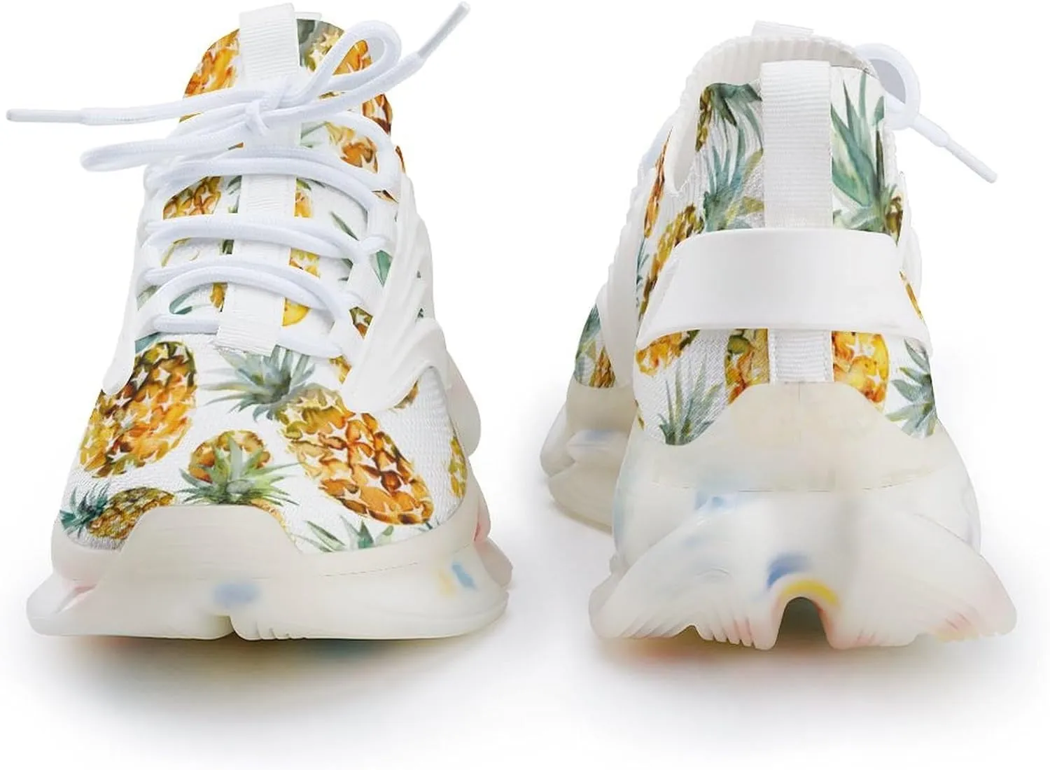 Pineapple Watercolor Men's Running Shoes Lightweight Walking Shoe Breathable Sneaker