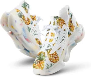 Pineapple Watercolor Men's Running Shoes Lightweight Walking Shoe Breathable Sneaker