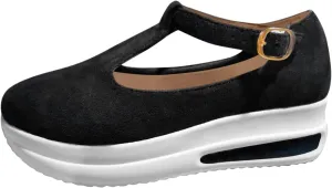 Platform Sandals Women Comfortable Wide Width Closed Toe Beach Slides Ankle Strap Wedges Flat Buckle up Walking Slip On Shoes Dressy Summer Dressy Sneakers 2025 Spring