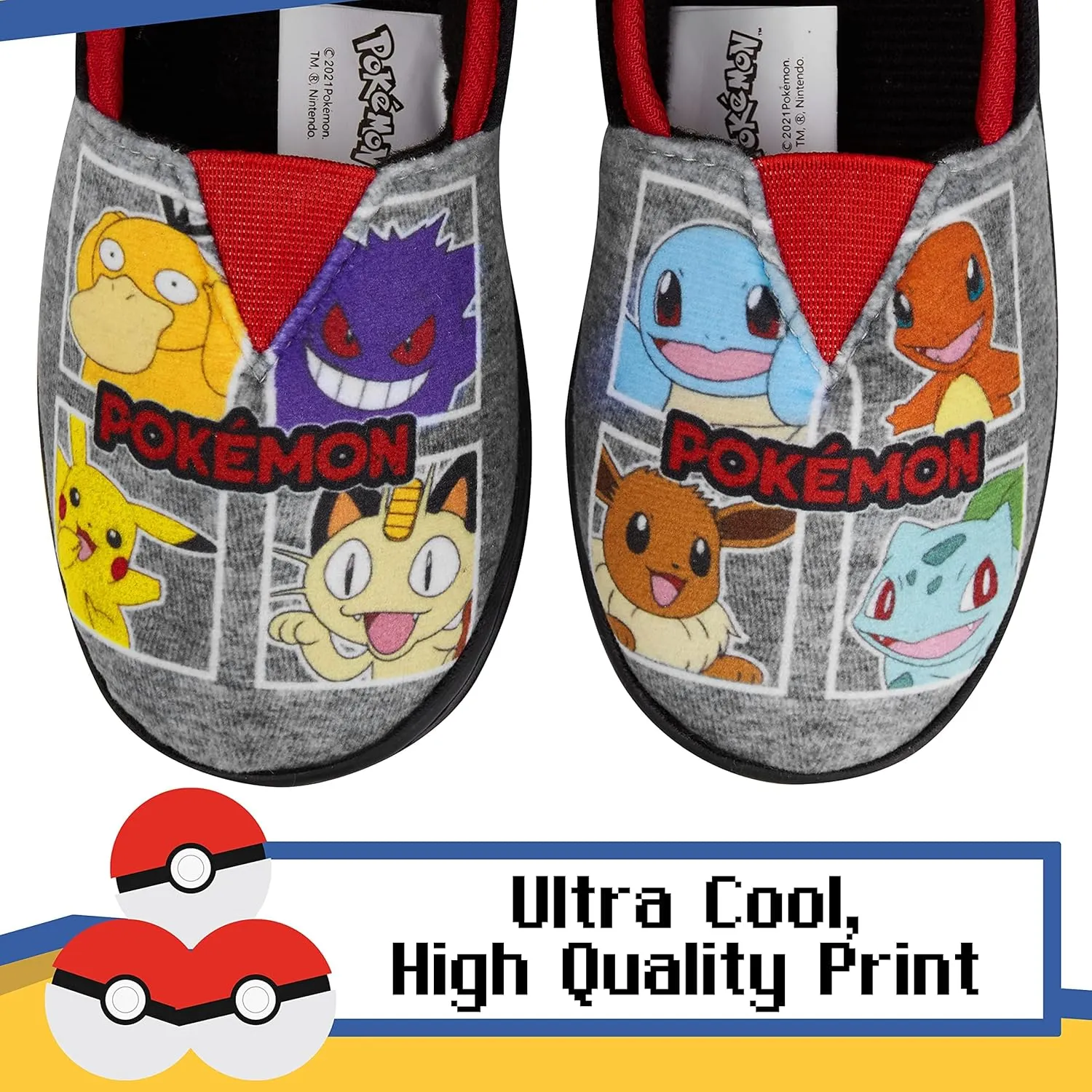 Pokemon Boys Slippers, Pikachu Bulbasaur Soft Kids Shoes, Gifts for Boys