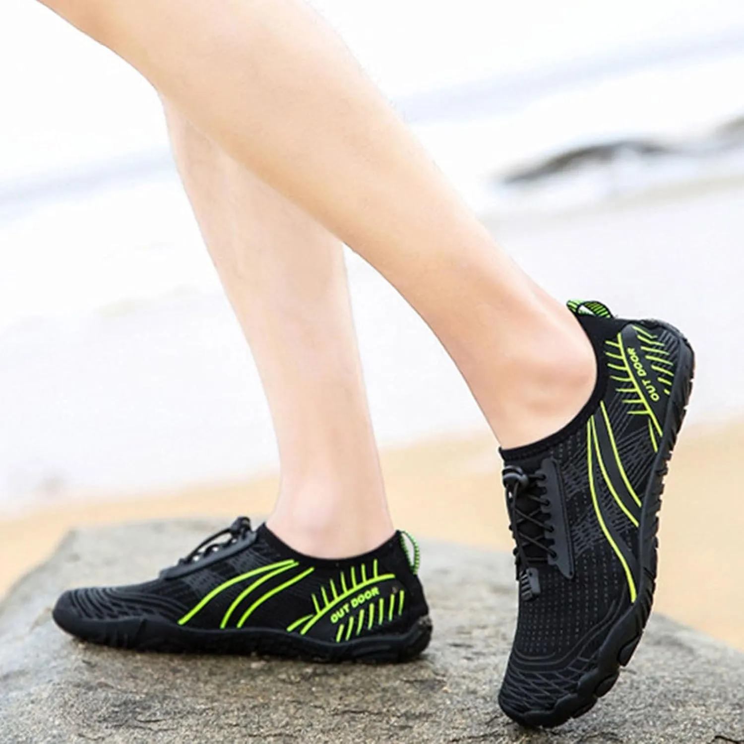 Quick Dry Water Shoes Women Men Barefoot Aqua Beach Swim Pool Surf Yoga Hiking Breathable Non Slip Lightweight Wide Toe Outdoor Sports