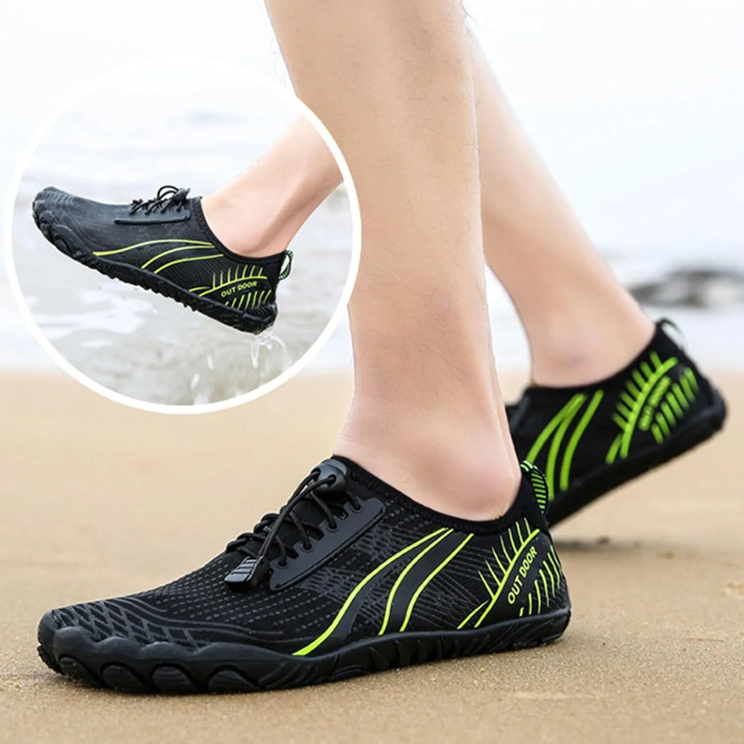 Quick Dry Water Shoes Women Men Barefoot Aqua Beach Swim Pool Surf Yoga Hiking Breathable Non Slip Lightweight Wide Toe Outdoor Sports