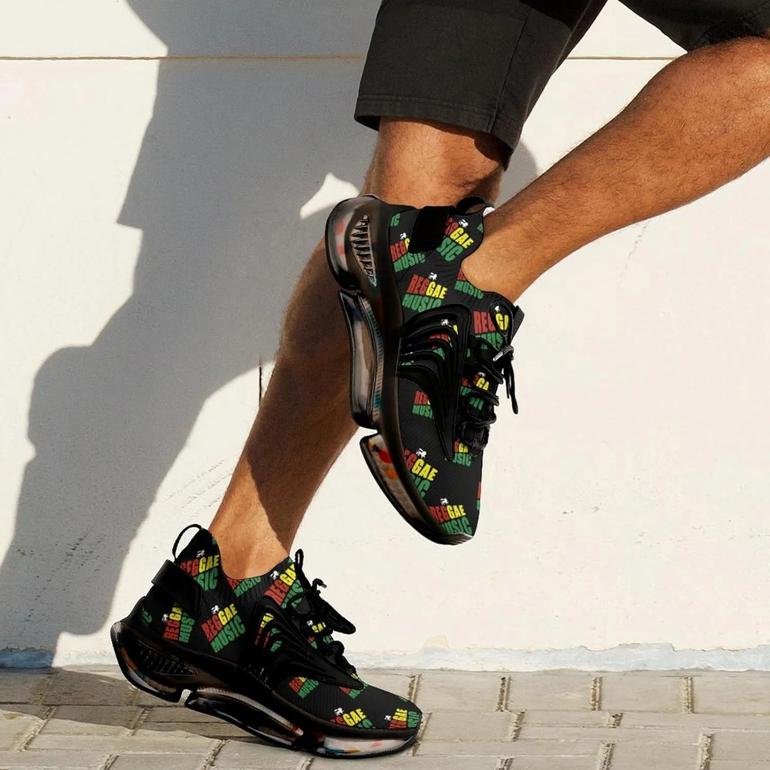 Reggae Music Jamaica Lion Men's Running Shoes Lightweight Walking Shoe Breathable Sneaker
