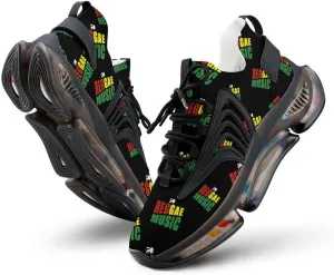 Reggae Music Jamaica Lion Men's Running Shoes Lightweight Walking Shoe Breathable Sneaker