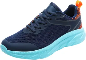 Running Shoes for Men Gym Tennis Athletic Mesh Cushion Sneakers Ultra Breathable Mesh Lightweight Sports Fashion Workout Casual Shoes with Arch Support Men's Thick Sole Sneakers