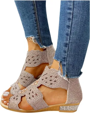 Sandals for Women Dressy Summer, Womens Sandals Comfy Platform Sandal Shoes Comfortable Summer Beach Travel Sandals