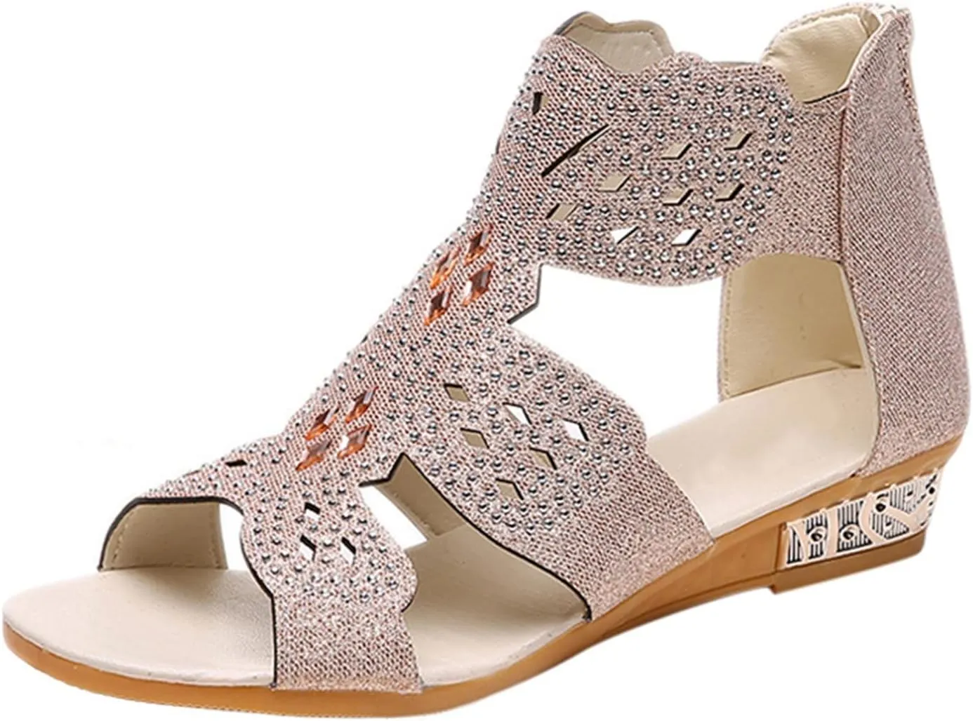 Sandals for Women Dressy Summer, Womens Sandals Comfy Platform Sandal Shoes Comfortable Summer Beach Travel Sandals