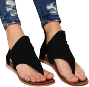 Sandals for Women Flat,Summer Sandals Ladies Fashion Leopard/Zebra/Snake Pattern Flat Heel Slip Ons Sandals with Zipper
