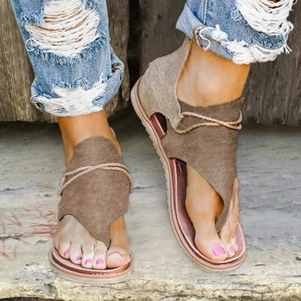 Sandals for Women Flat,Summer Sandals Ladies Fashion Leopard/Zebra/Snake Pattern Flat Heel Slip Ons Sandals with Zipper