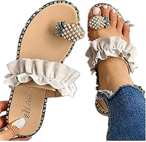 Sandals for Women Retro Bohemian Thong Sandals Roman Beach Gladiator Sandal Open Toe Summer Casual Flat Slipper