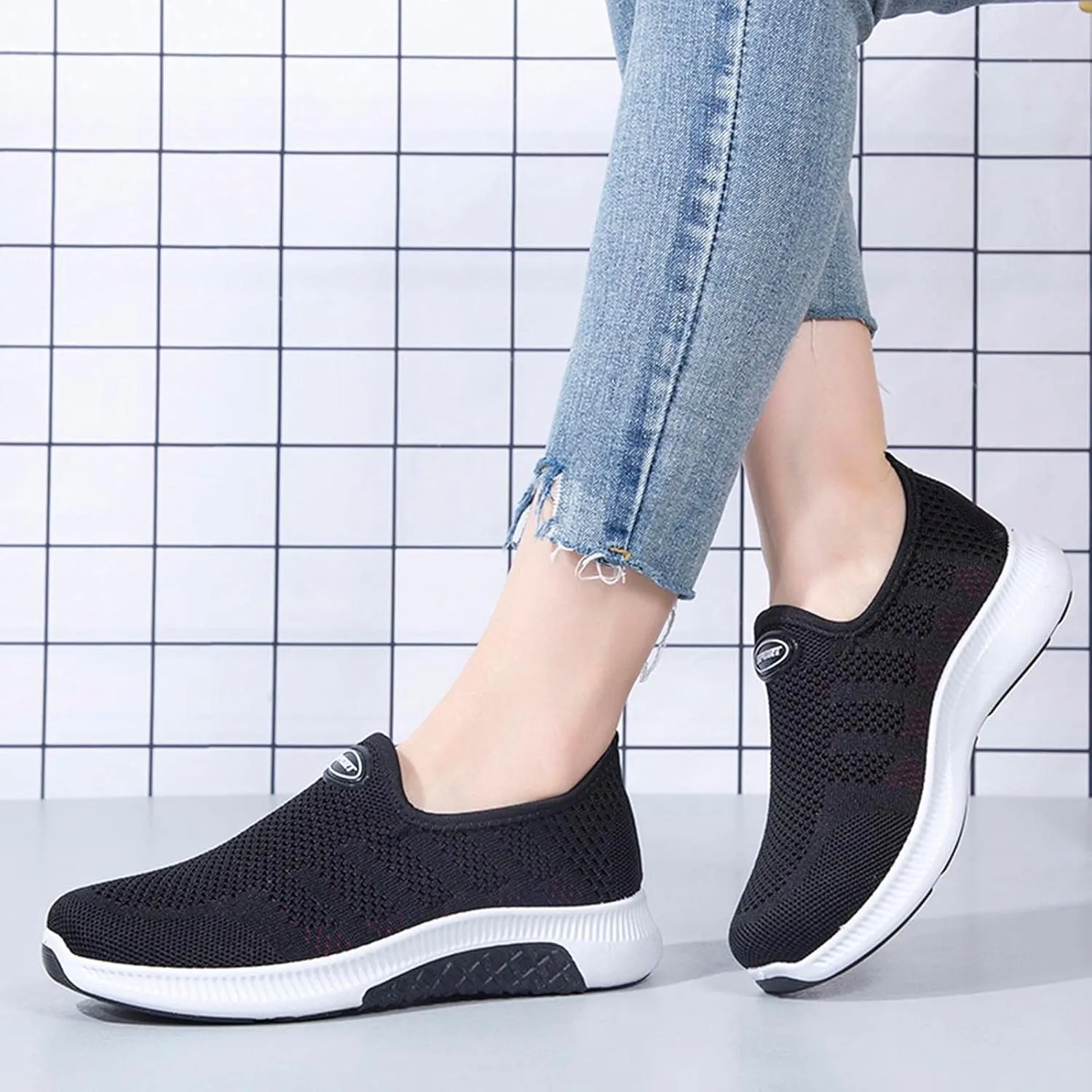 SBGMoSJ Running Shoes Womens Lightweight Fashion Sport Sneakers Zapatos Antiderrapantes para Mujer Womens Slip On Shoes Wide Width Womens White Platform Sneakers Zapatos Antideslizantes para Mujer
