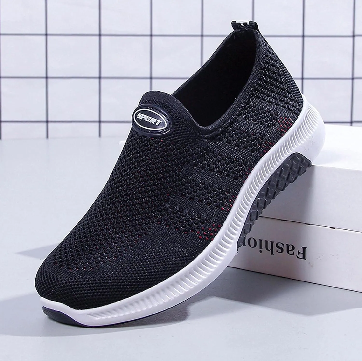 SBGMoSJ Running Shoes Womens Lightweight Fashion Sport Sneakers Zapatos Antiderrapantes para Mujer Womens Slip On Shoes Wide Width Womens White Platform Sneakers Zapatos Antideslizantes para Mujer