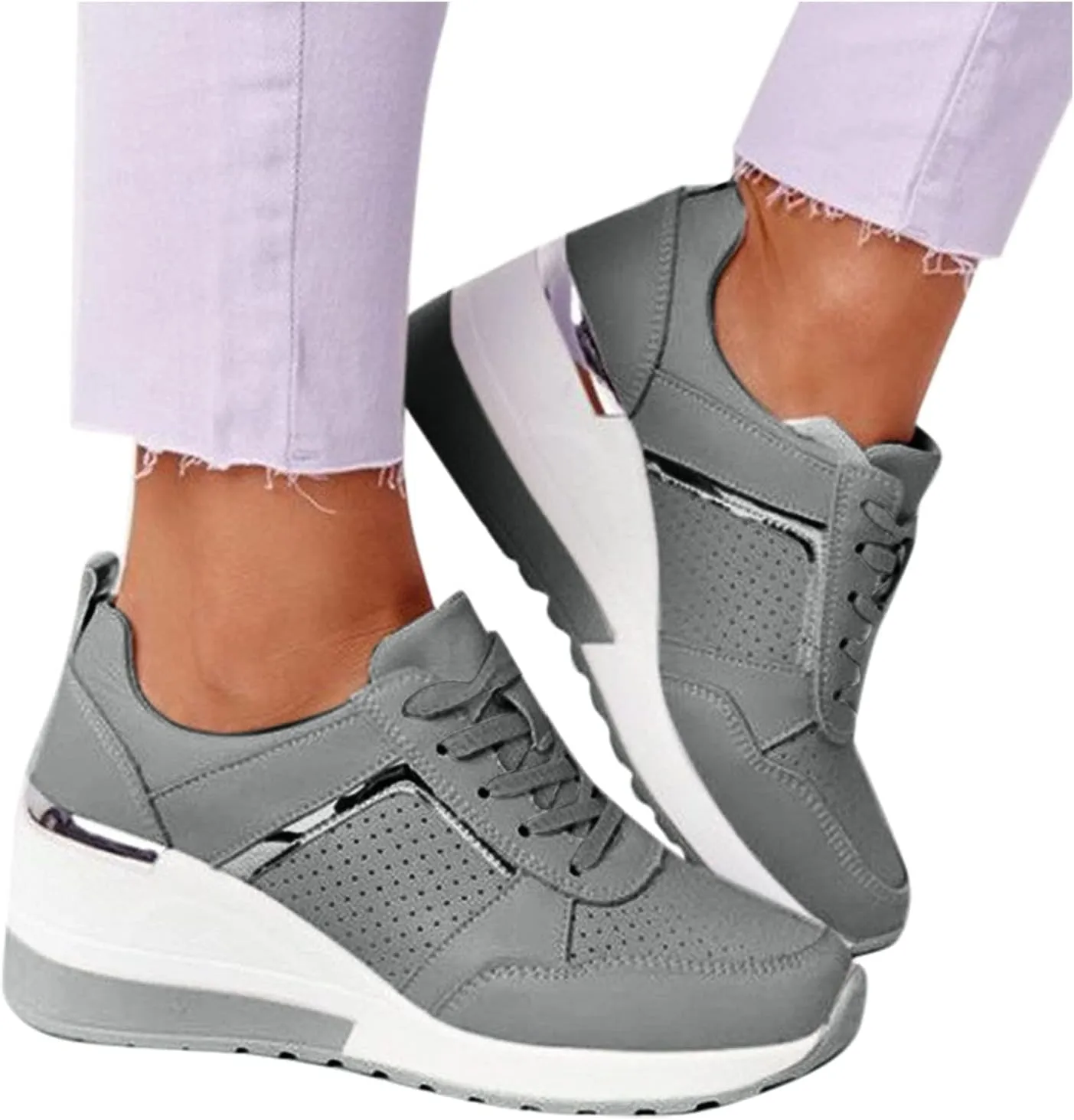 SBGMoSJ White Platform Sneakers for Women Wide Tenis Antideslizante para Mujer Canvas Shoes for Women Sneakers Black Sequin Gym Shoes for Women Fashion Tennis Shoes for Women Trendy