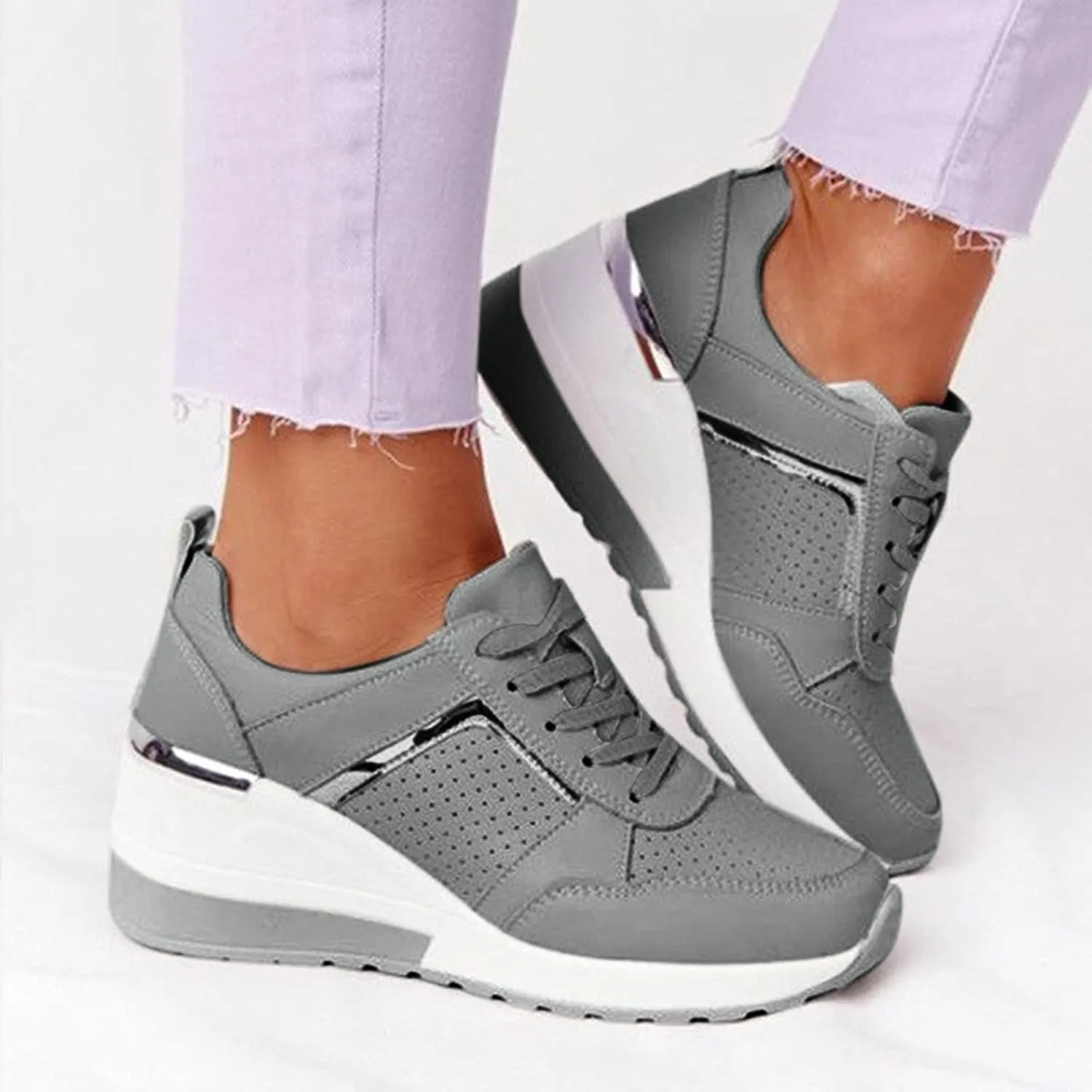SBGMoSJ White Platform Sneakers for Women Wide Tenis Antideslizante para Mujer Canvas Shoes for Women Sneakers Black Sequin Gym Shoes for Women Fashion Tennis Shoes for Women Trendy