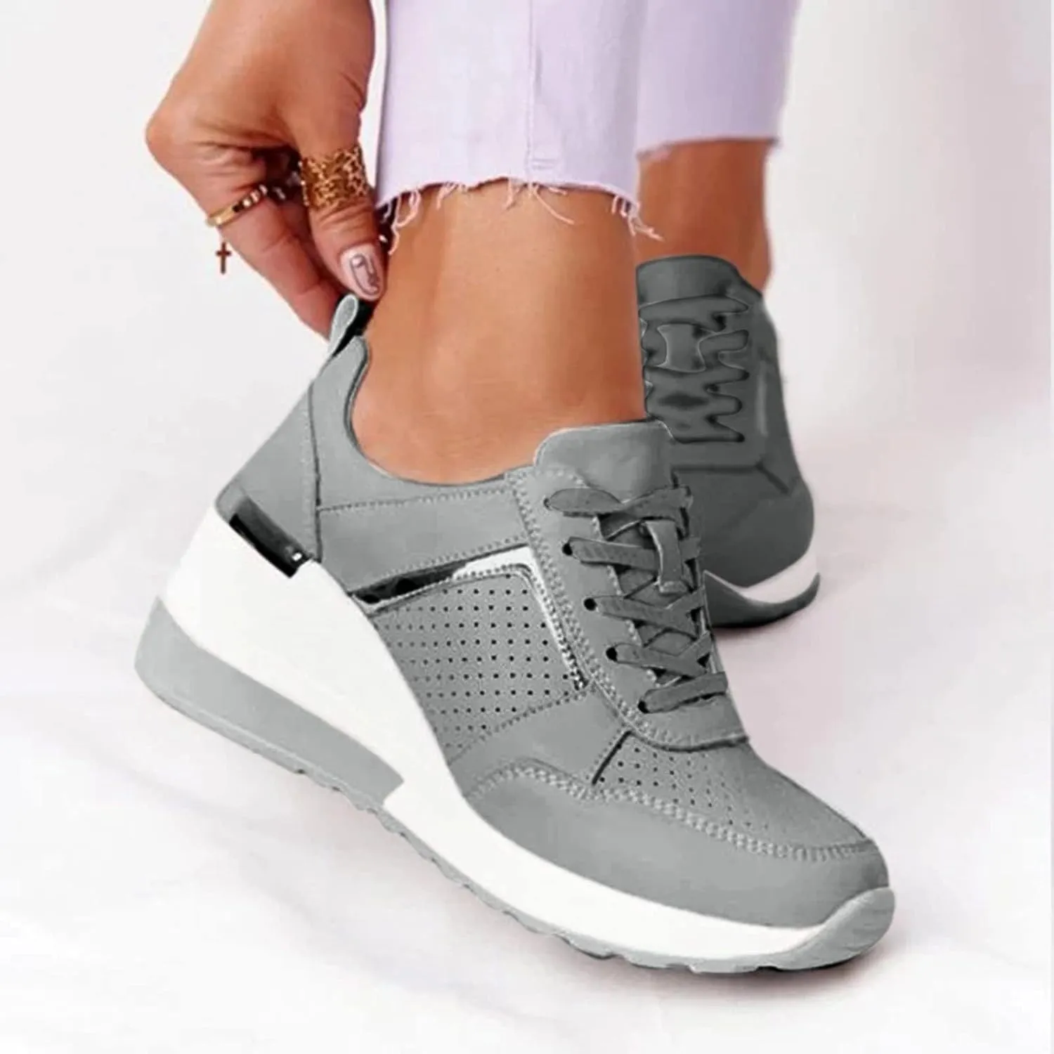 SBGMoSJ White Platform Sneakers for Women Wide Tenis Antideslizante para Mujer Canvas Shoes for Women Sneakers Black Sequin Gym Shoes for Women Fashion Tennis Shoes for Women Trendy