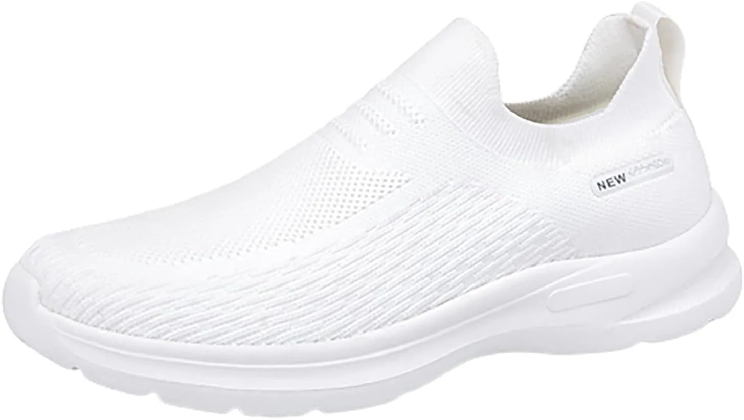 SBGMoSJ Womens High Top Sneakers Black and White Women's Fashion Sneakers Slip Ons Cute Black Sneakers for Women Dressy Womens Sneakers Wide Width Size 11 Wide Slip On Shoes for Women