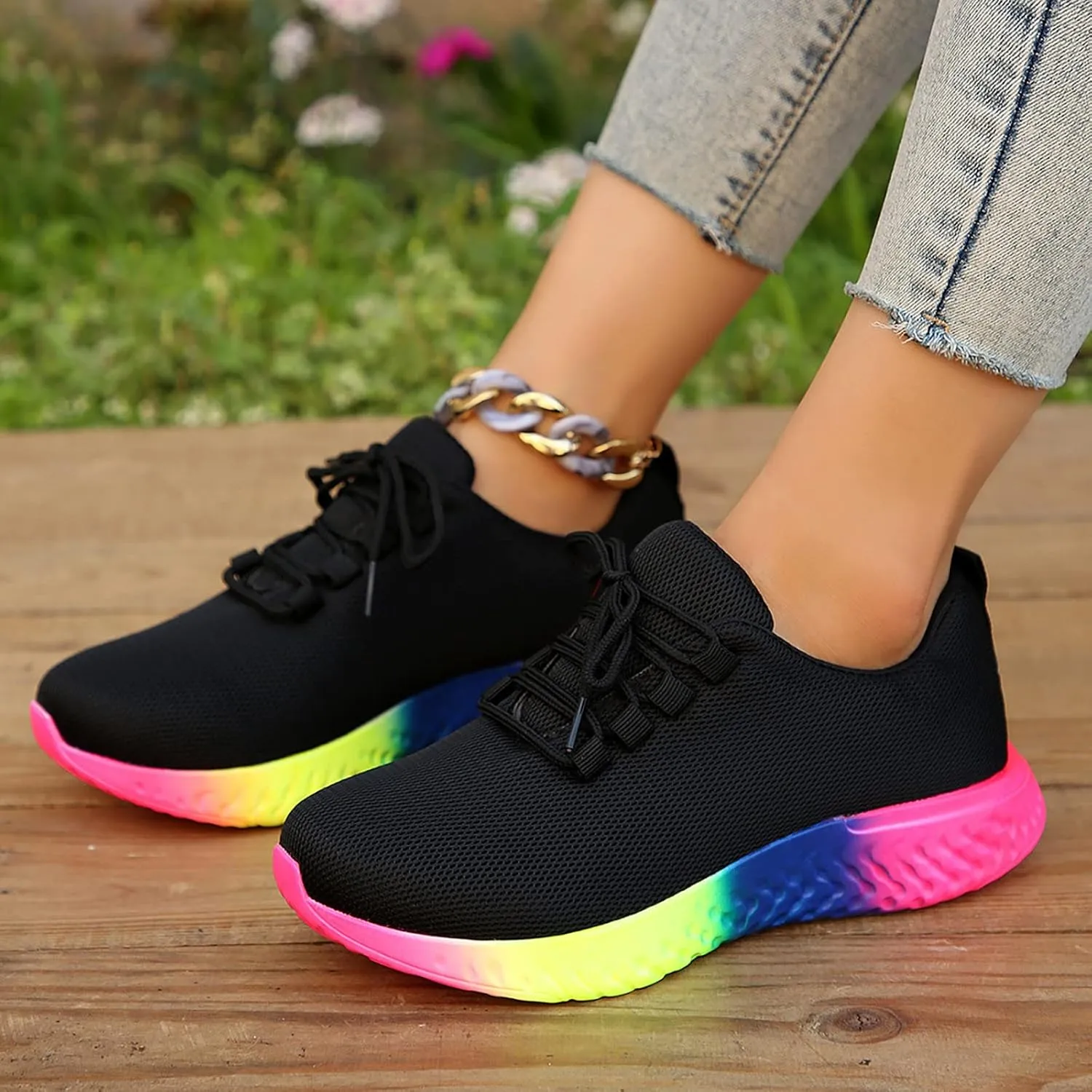 SBGMoSJ Womens High Tops Sneakers Fashion Sneakers for Women 2023 Designer White Tennis Shoes Women Dressy Bowling Shoes Women Size 9 Black Fall Shoes for Women 2023 Slip Ons
