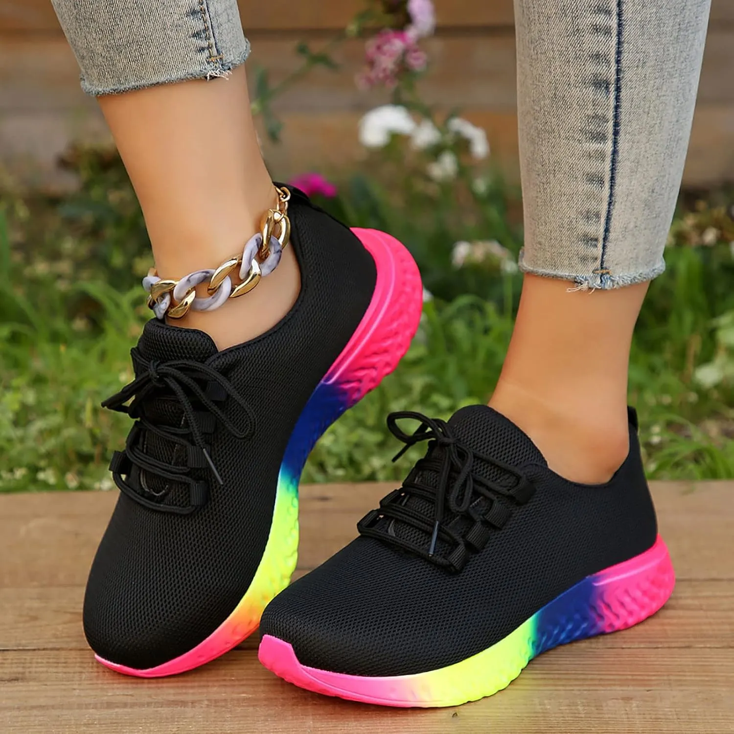 SBGMoSJ Womens High Tops Sneakers Fashion Sneakers for Women 2023 Designer White Tennis Shoes Women Dressy Bowling Shoes Women Size 9 Black Fall Shoes for Women 2023 Slip Ons