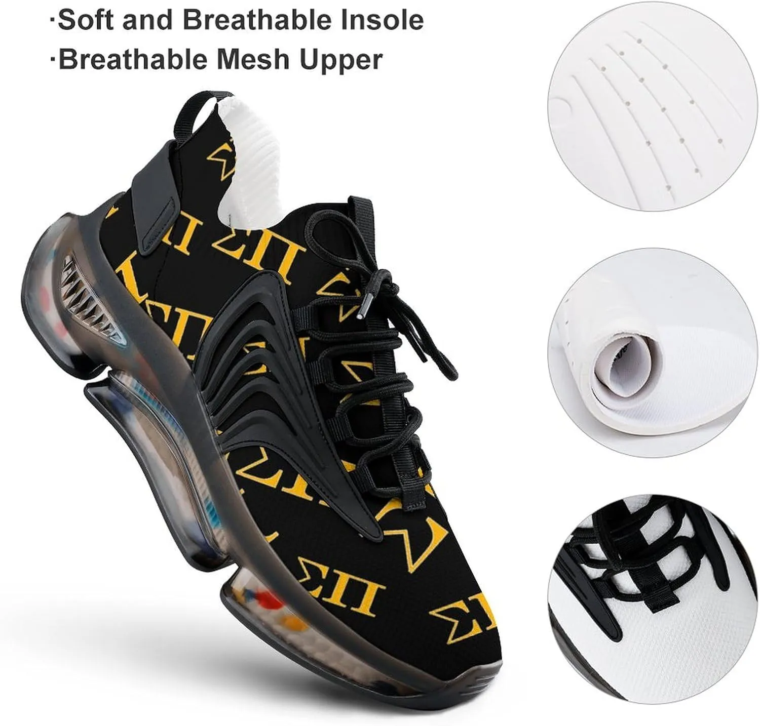 Sigma Pi Men's Running Shoes Lightweight Walking Shoe Breathable Sneaker