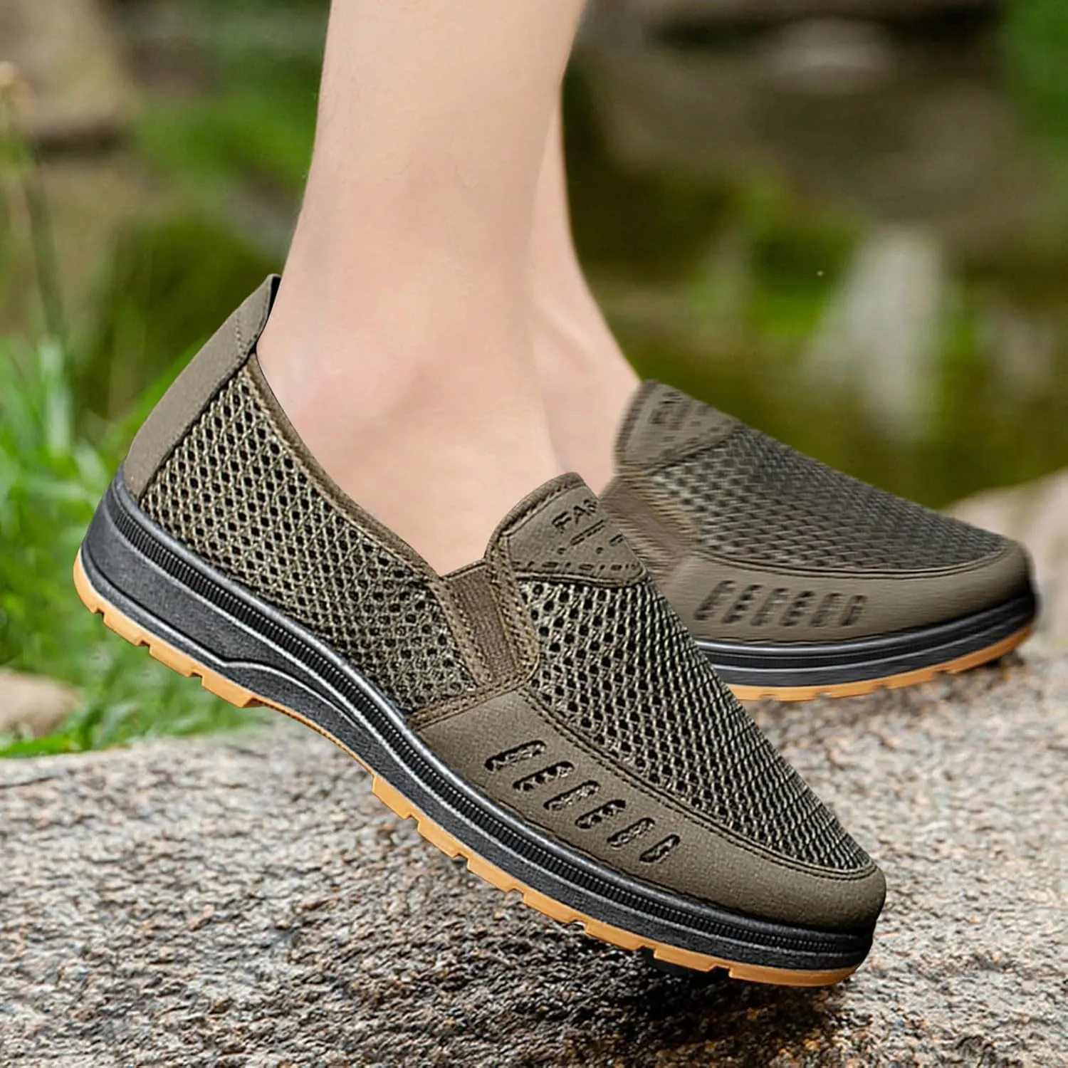 Slip On Tennis Shoes Men Running Shoes Sneakers Tennis Walking Shoes Lightweight Breathable Athletic Workout Shoes