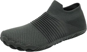 Slip on Walking Shoes Men Comfy Knitted Memory Foam Breathable Mesh Fashion Sneakers Non Slip Travel Jogging Training Gym Shoes Wide Width