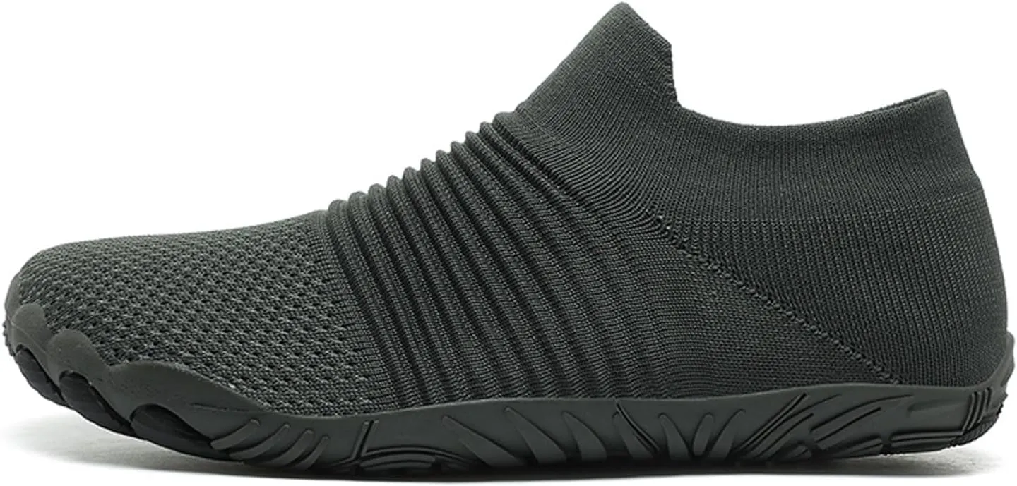 Slip on Walking Shoes Men Comfy Knitted Memory Foam Breathable Mesh Fashion Sneakers Non Slip Travel Jogging Training Gym Shoes Wide Width