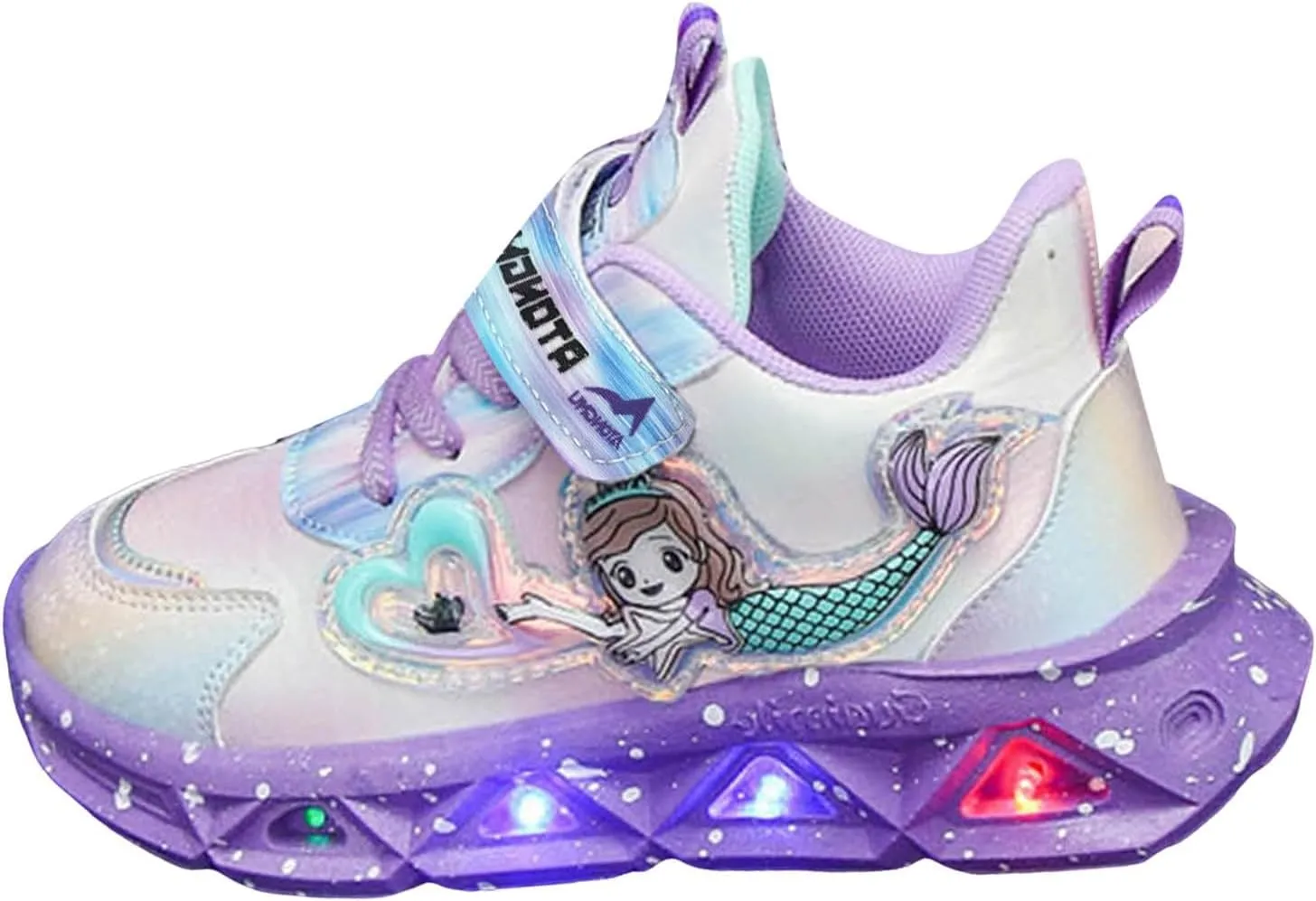 Sneakers for Girls Casual Shoes LED Light Up Sneakers Princess Shoes Baby Toddler Athletic Jogging Shoes