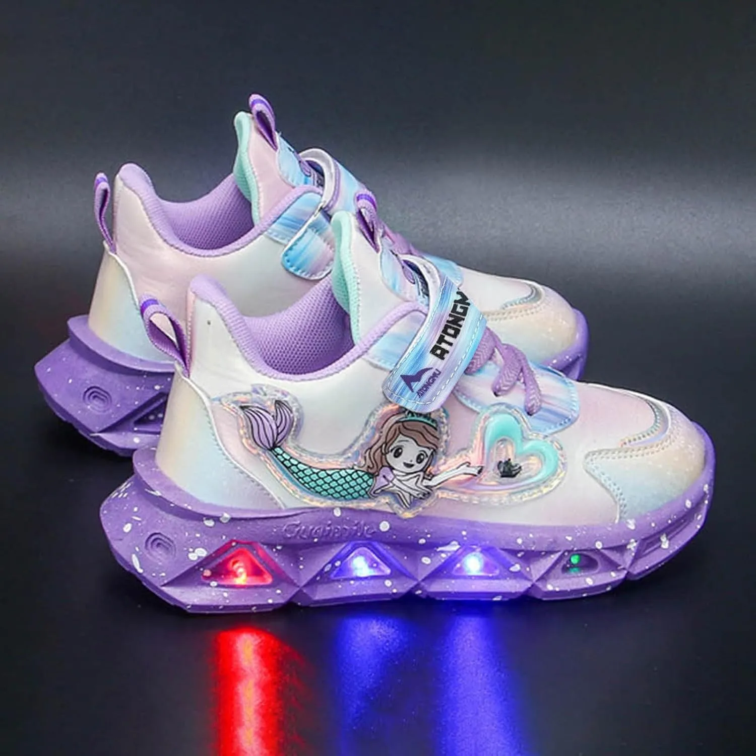 Sneakers for Girls Casual Shoes LED Light Up Sneakers Princess Shoes Baby Toddler Athletic Jogging Shoes