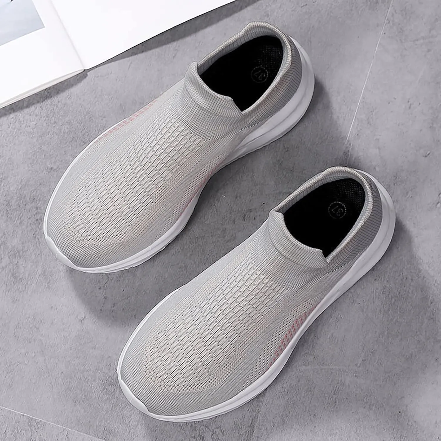 Sneakers for Women Slip Ons Slip On Shoes Women Comfortable Open Back Womens Black Athletic Shoes Size 8 Running Shoes for Women Wide Feet Tenis Antideslizante para Mujer De Cocina