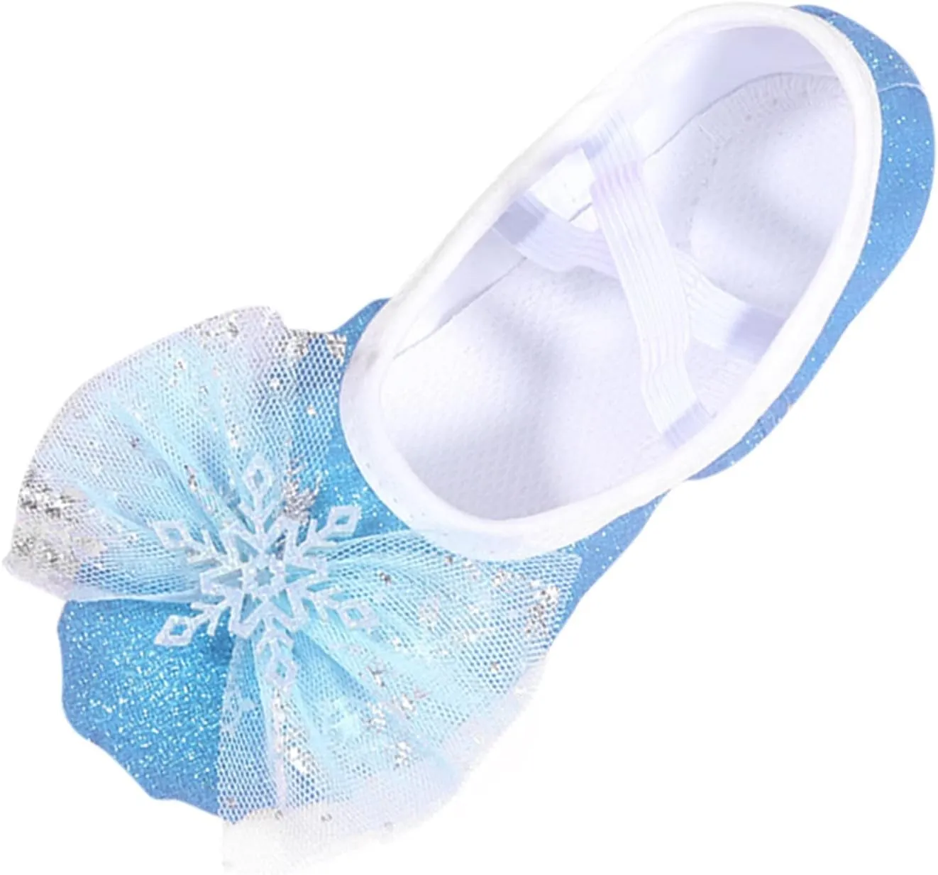 Sneakers with Bow and Glitter for Girls Childrens Light Cozy Soft Sole Shoes Dance Ballet Performance Indoor Yoga Shoes
