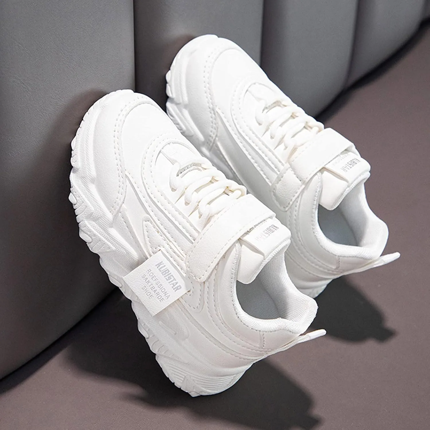 Sole Non Slip Running Sport Shoes for Kids Childrens Toddler Strap Lace Ankle Sneakers Lightweight Breathable Casual