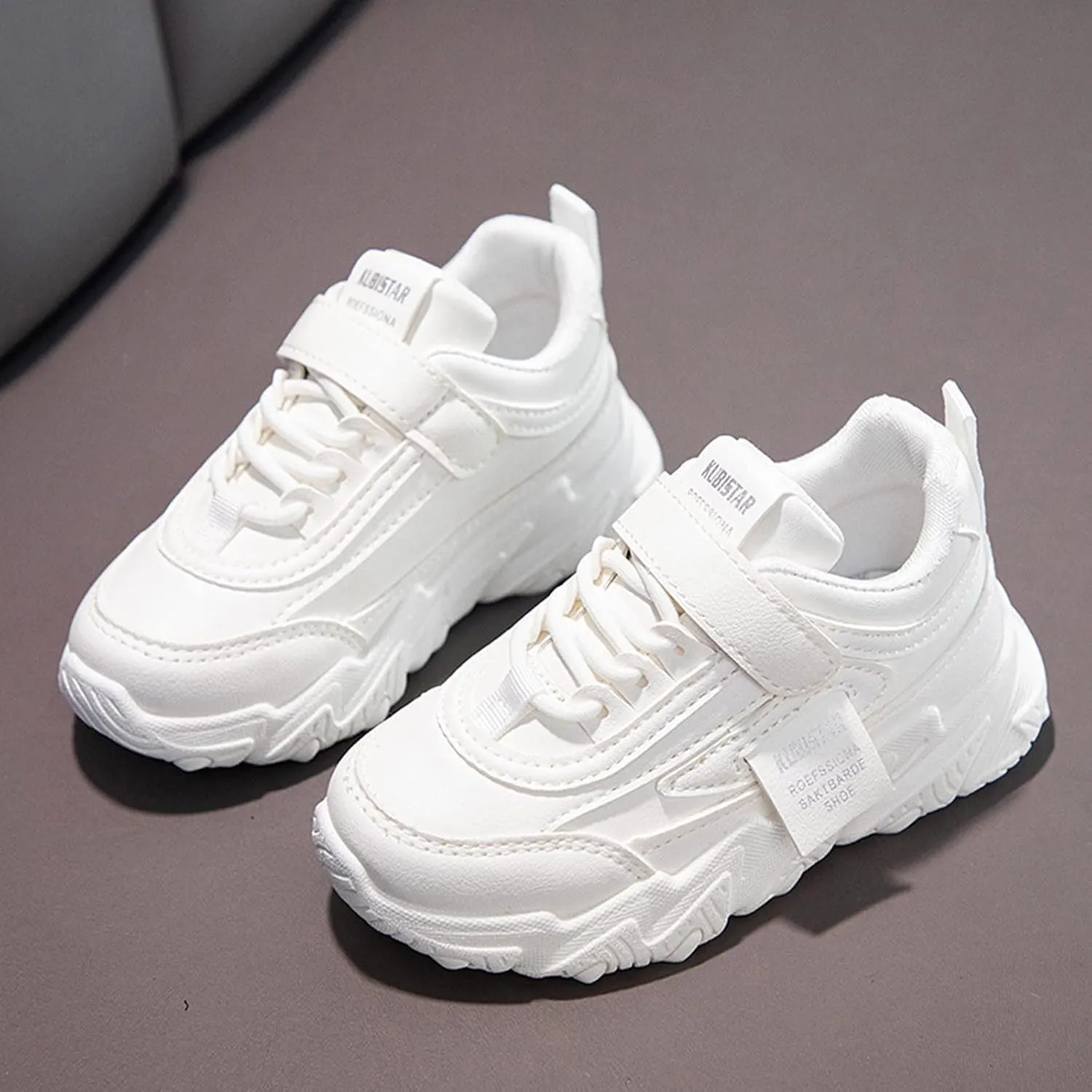 Sole Non Slip Running Sport Shoes for Kids Childrens Toddler Strap Lace Ankle Sneakers Lightweight Breathable Casual