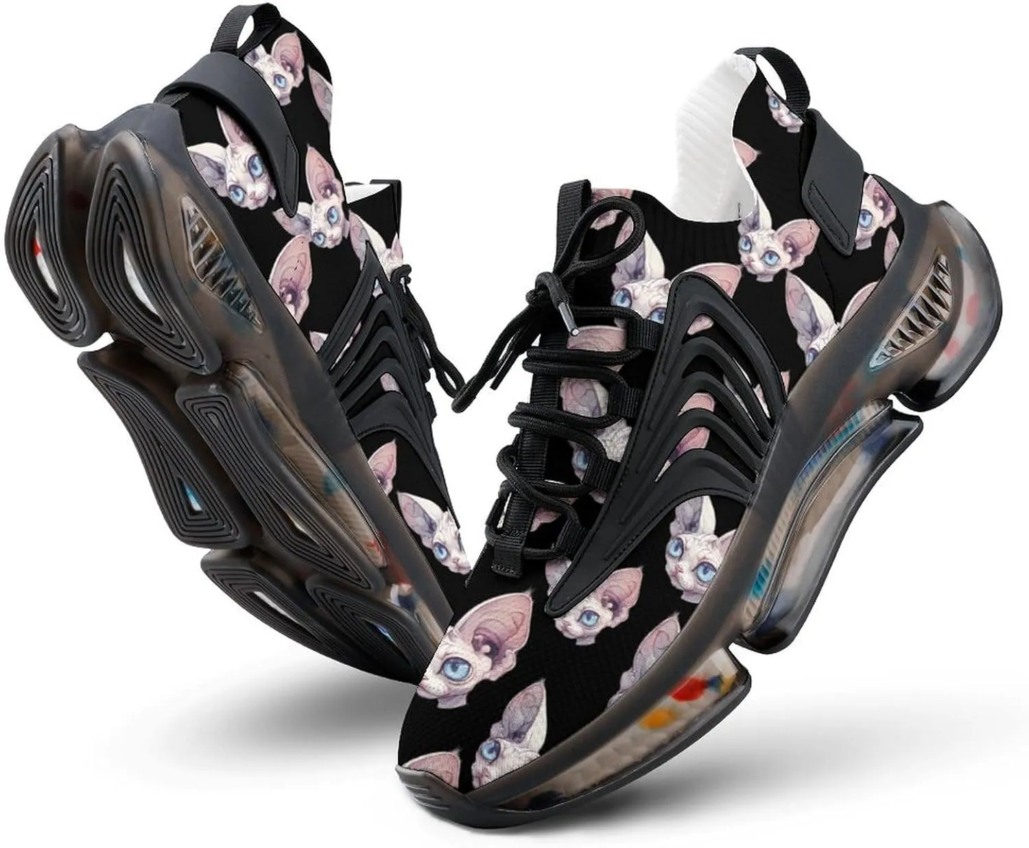 Sphynx Cat Head Men's Running Shoes Lightweight Walking Shoe Breathable Sneaker