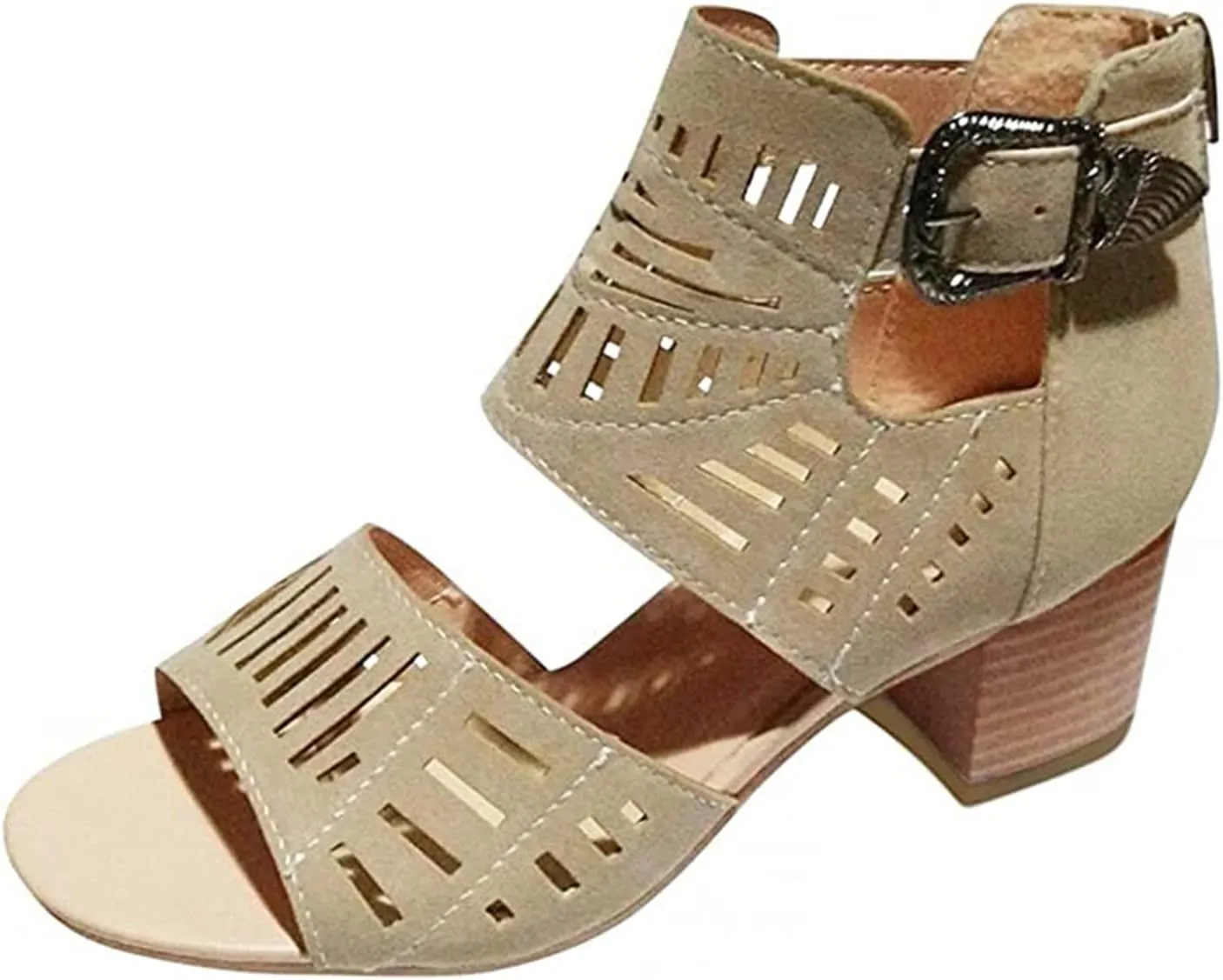 Strappy Sandals For Women,Chunky Block High Heels for Women,Open Toe Shoes Heels for Women Dressy Ankle Strap Sandals