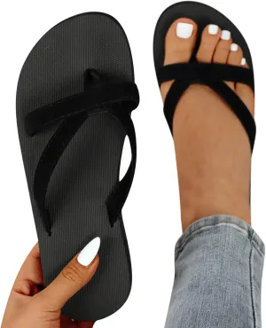 Summer Sandals for Women 2023 Comfy Platform Sandal Flip Flops Open Toe Slippers Casual Beach Travel Sandals
