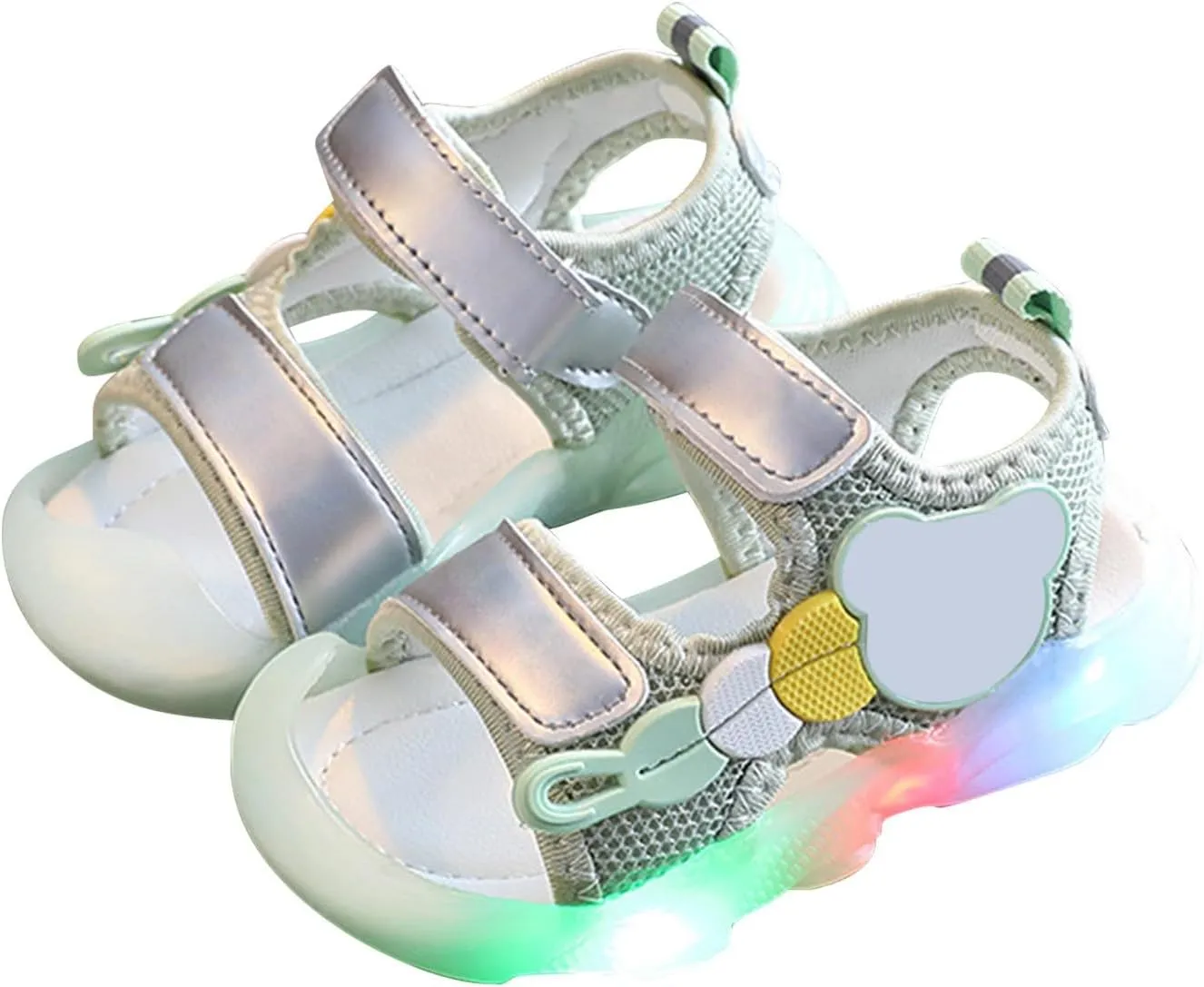 Toddler Baby Light Up Shoes Children Shoes Light Up Shoes LED Light Up Sports Shoes Casual Adjustable Strap Shiny Shoes