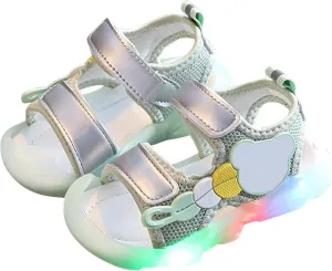 Toddler Baby Light Up Shoes Children Shoes Light Up Shoes LED Light Up Sports Shoes Casual Adjustable Strap Shiny Shoes
