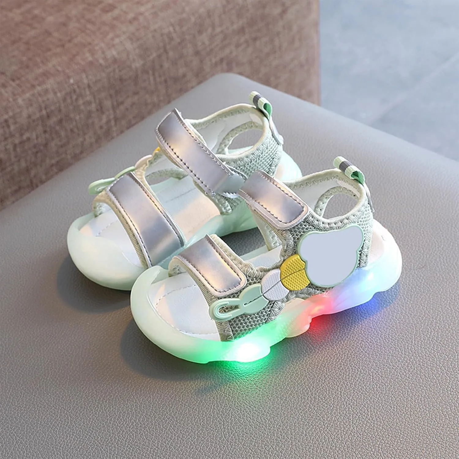 Toddler Baby Light Up Shoes Children Shoes Light Up Shoes LED Light Up Sports Shoes Casual Adjustable Strap Shiny Shoes