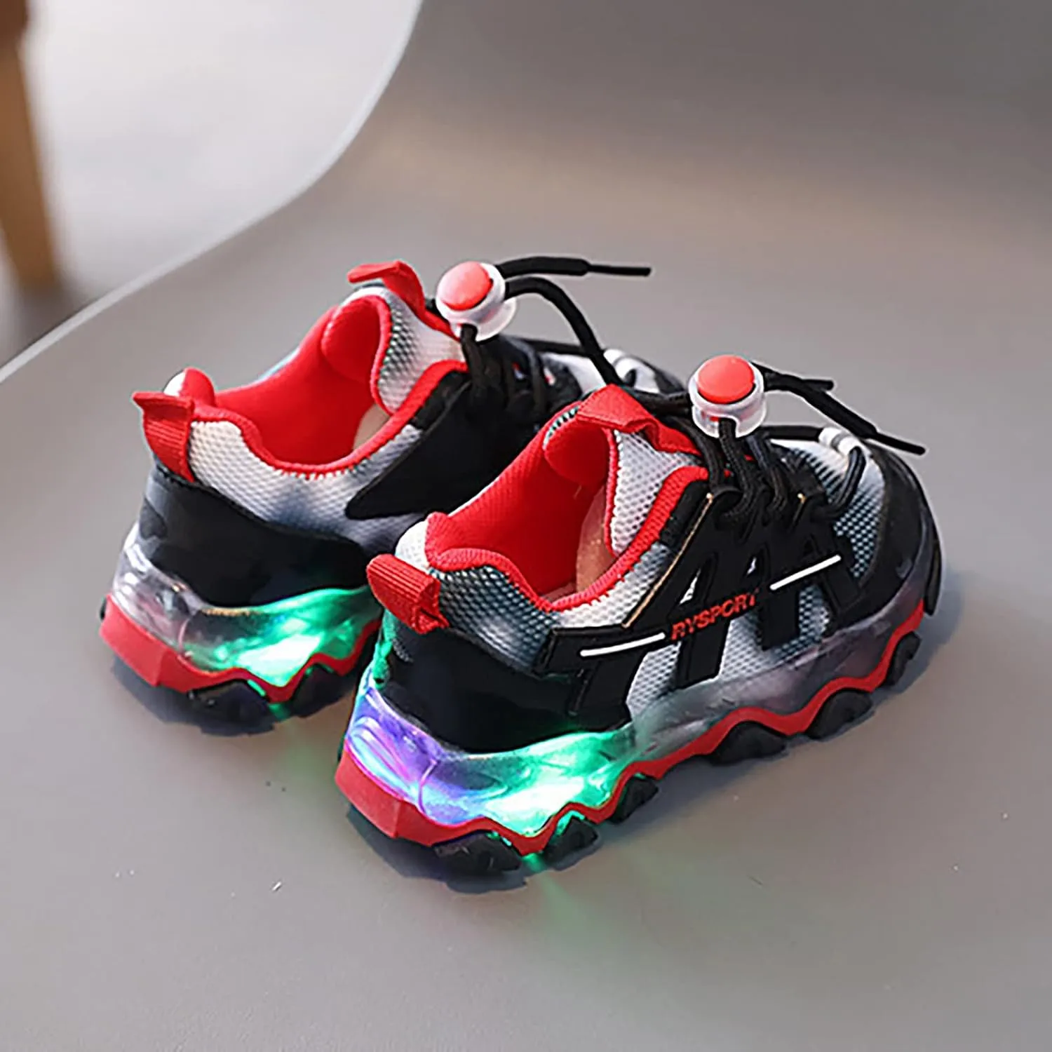 Toddler Boys Girls Light Up Shoes Flashing Lightweight Mesh Breathable Adorable Tennis Shoes Luminous Trainer